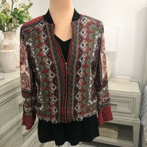 Vintage Xhilaration Red and Black Patterned Jacket